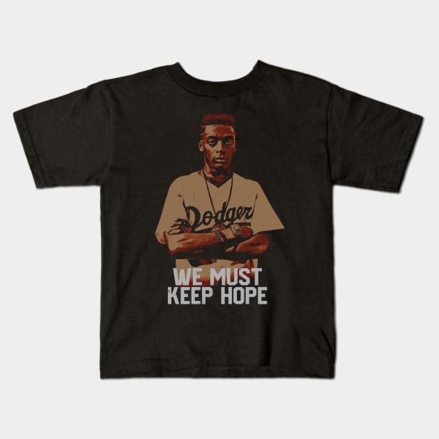 Mookie Keep Hope Do the Right Thing - 70s Style Illustration Kids T-Shirt by GGARM